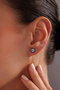 Heliophilia Silver Pendientes de Plata de Ley 925 en Azul Oscuro
